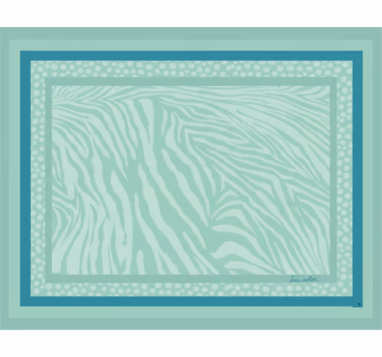 Store enrouleur salon motif rayures zèbre menthe - TenStickers