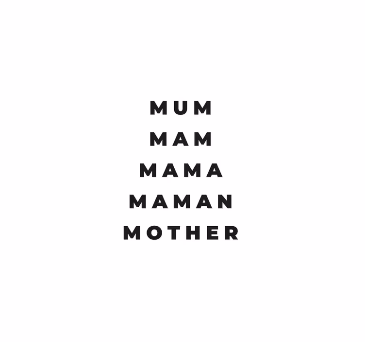 Store enrouleur salon maman dans différentes langues - TenStickers
