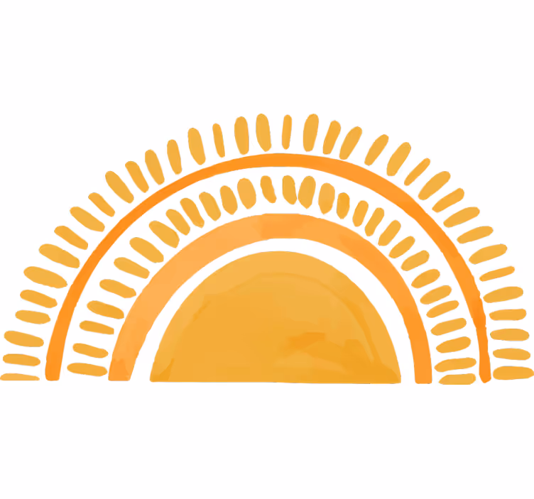 Store enrouleur chambre soleil jaune dessiné - TenStickers