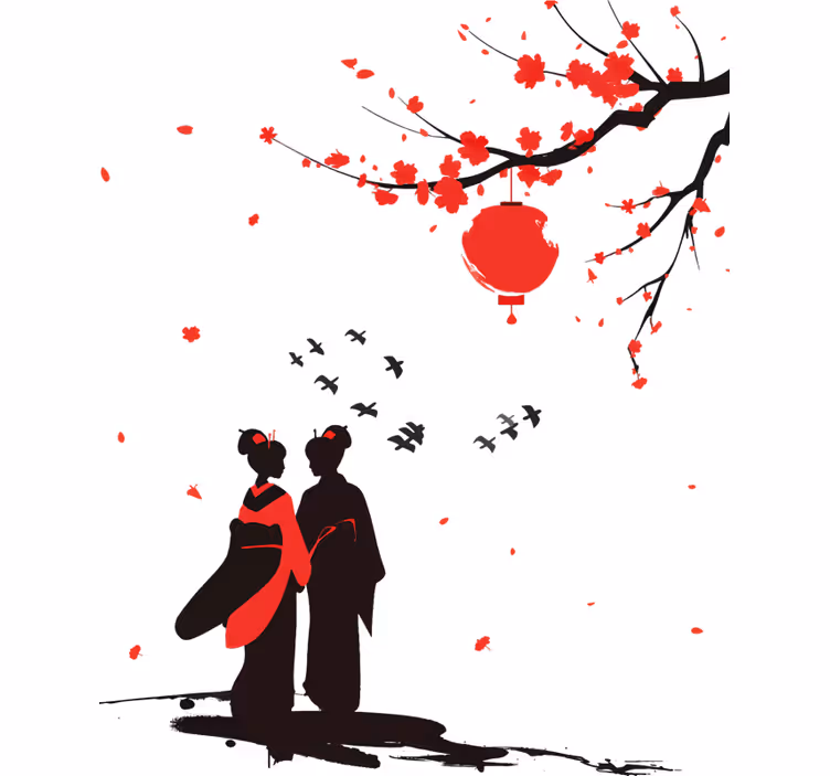 Store enrouleur chambre geishas japonaises - TenStickers