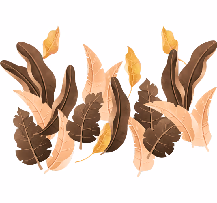 Store enrouleur chambre motifs plantes beige savannah - TenStickers
