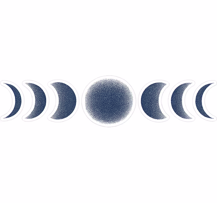 Store enrouleur chambre phases de lune abstraites bleu foncé - TenStickers
