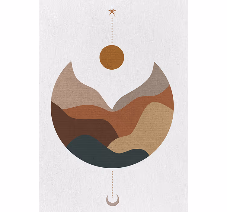 Store enrouleur chambre coucher de soleil et montagnes - TenStickers
