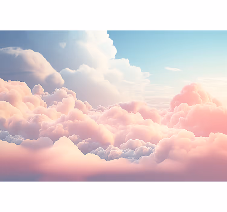 Store enrouleur pour chambre enfant paysage nuage rose - TenStickers