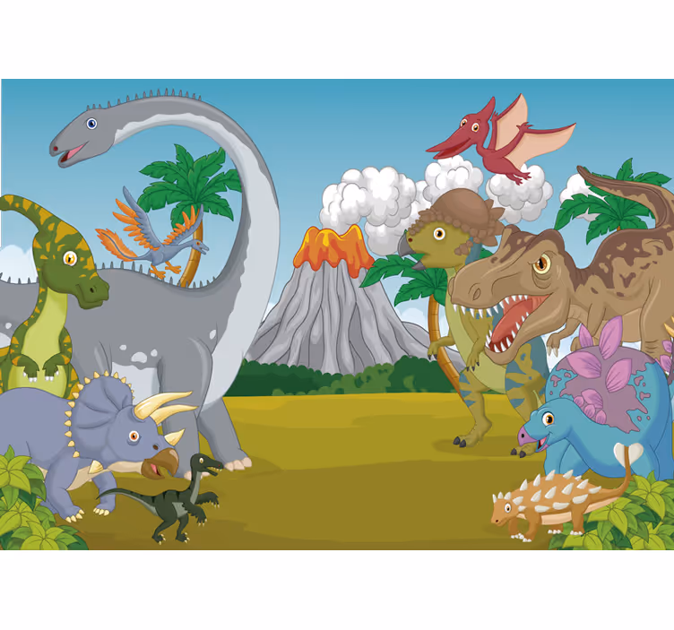 Store enrouleur pour chambre enfant décor dinosaures - TenStickers