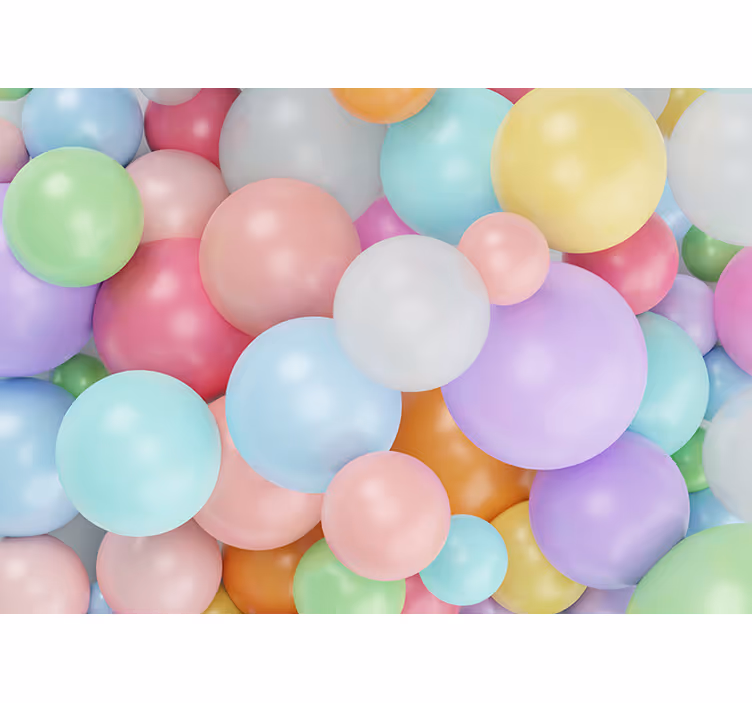 Store enrouleur pour chambre enfant ballons pastel 3d - TenStickers