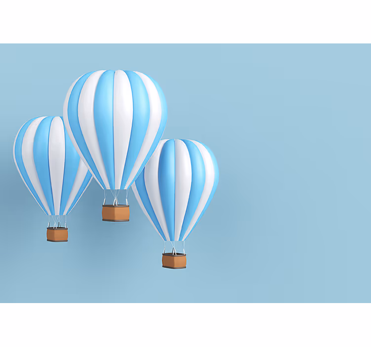 Store enrouleur pour chambre enfant ballon blanc et bleu - TenStickers