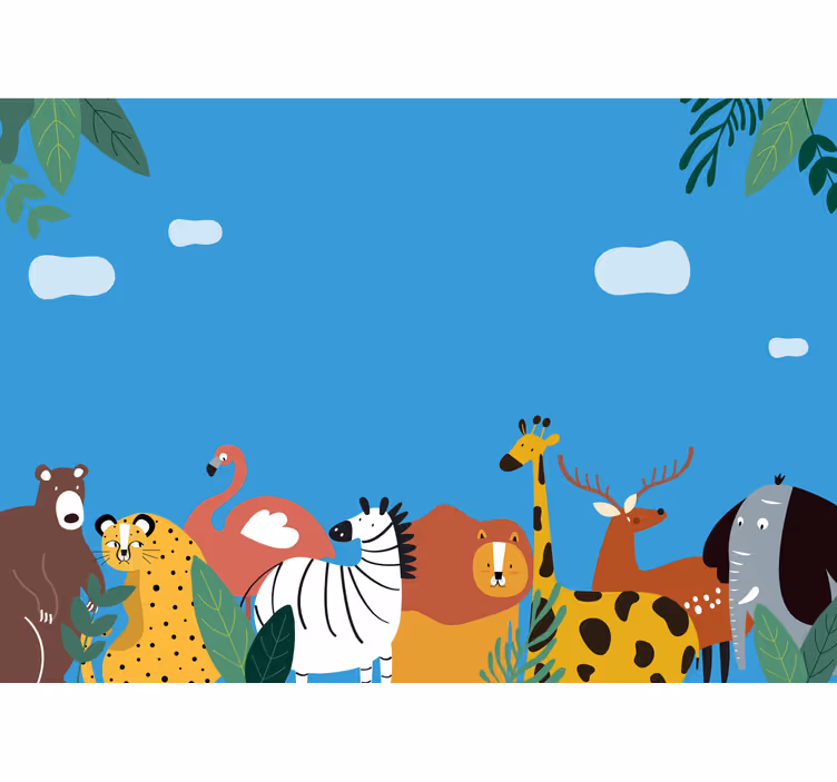 Store enrouleur pour chambre enfant animaux variés - TenStickers