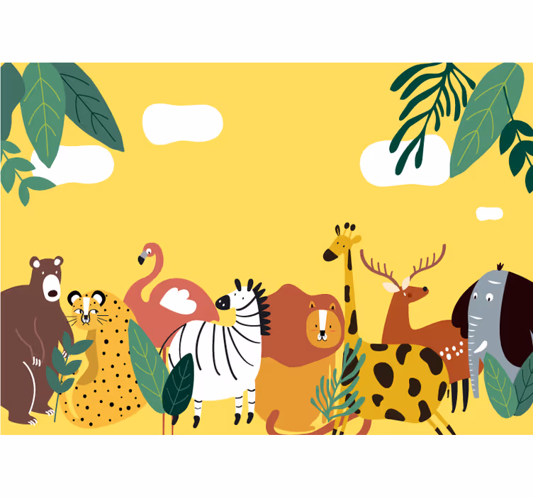 Store enrouleur pour chambre enfant animaux sauvages - TenStickers