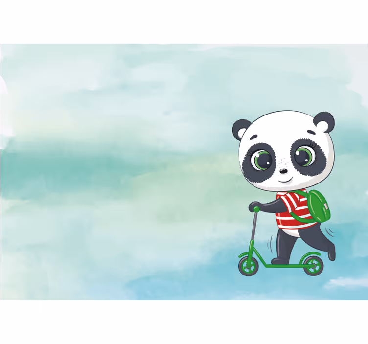 Store enrouleur pour chambre enfant t-shirt panda italia - TenStickers