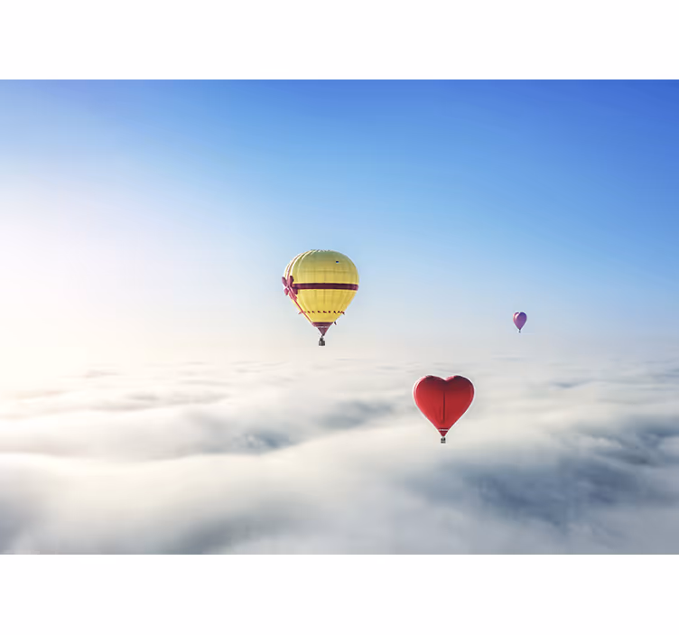 Store enrouleur pour chambre enfant ballon cœur ciel - TenStickers