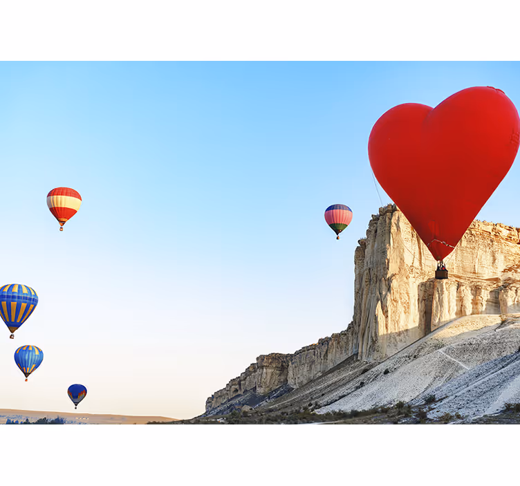 Store enrouleur pour chambre enfant ballon cœur - TenStickers