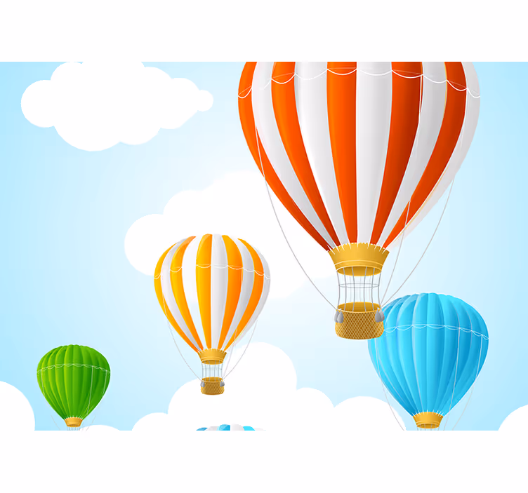 Store enrouleur pour chambre enfant ciel nuages ballon - TenStickers
