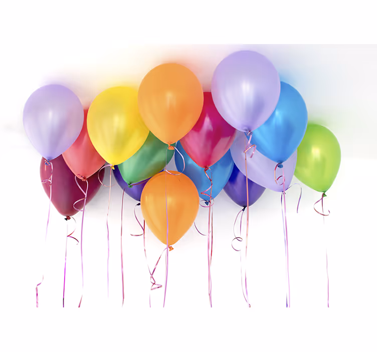 Store enrouleur pour chambre enfant ballons colorés en haut - TenStickers