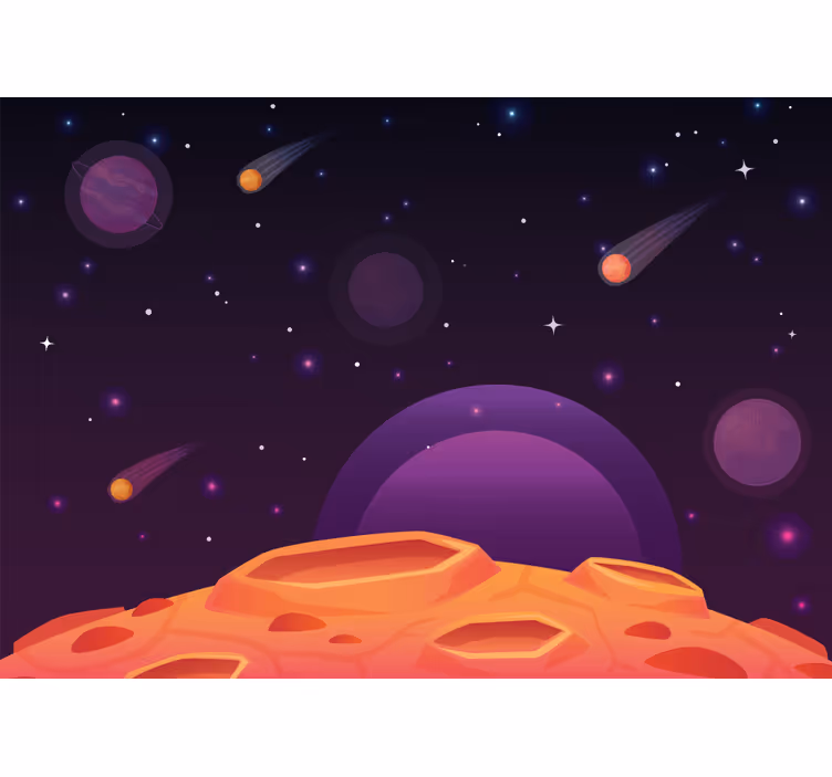 Store enrouleur pour chambre enfant planète dessinée - TenStickers