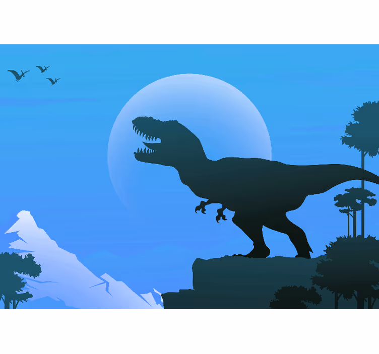 Store enrouleur pour chambre enfant t-rex en colère - TenStickers