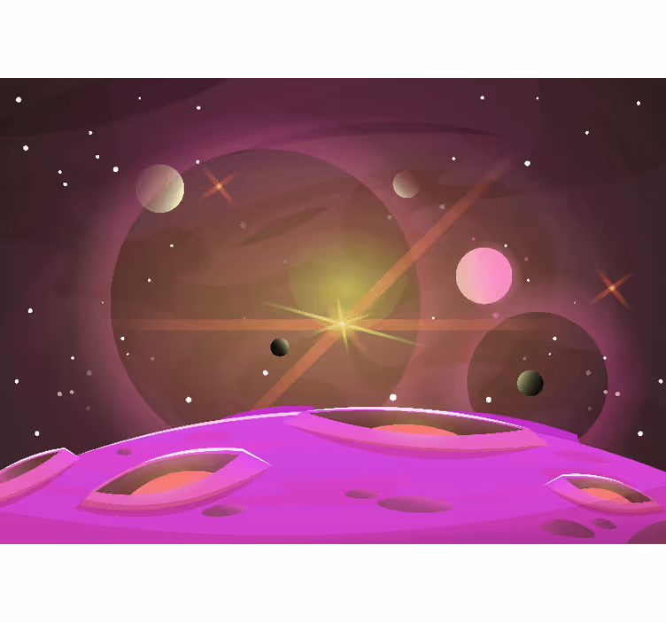 Store enrouleur pour chambre enfant vues futuristes espace - TenStickers