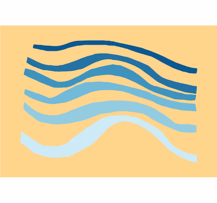 Store enrouleur pour chambre enfant design vagues pastel - TenStickers