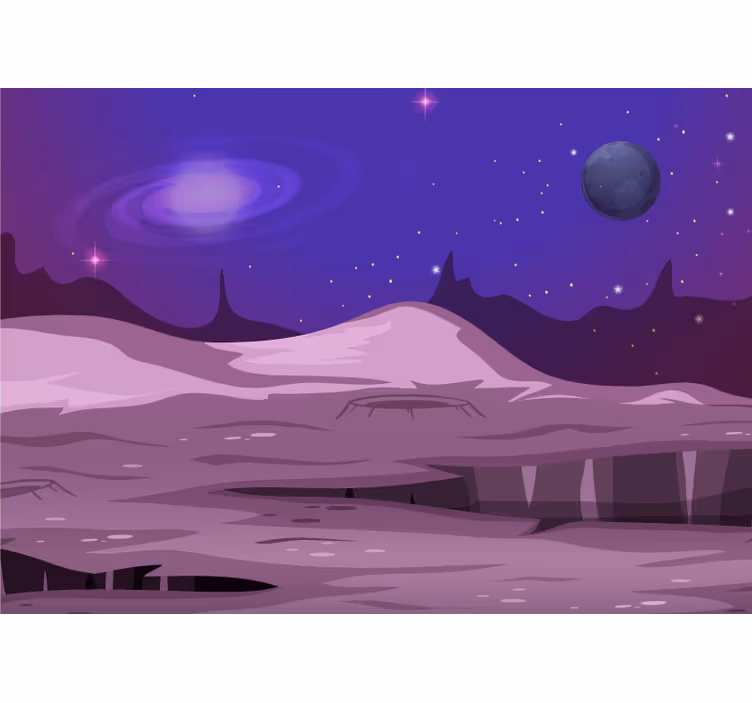 Store enrouleur pour chambre enfant paysage extraterrestre - TenStickers