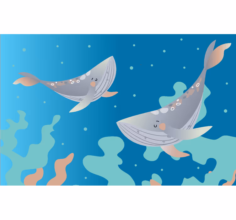 Store enrouleur pour chambre enfant créatures marines - TenStickers