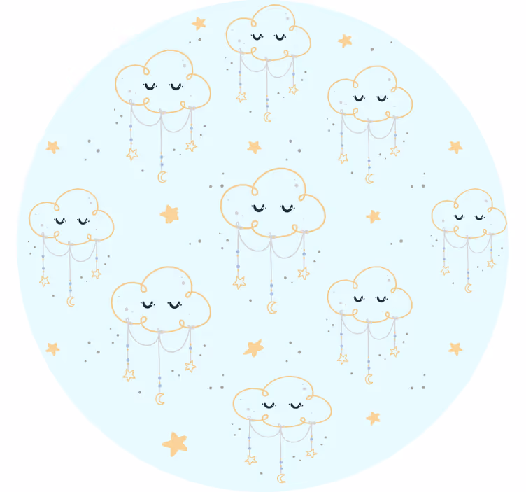 Store enrouleur pour chambre enfant motif de nuages - TenStickers