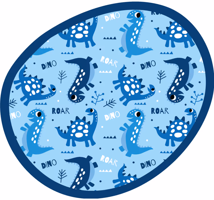 Store enrouleur pour chambre enfant fond dinosaures bleus - TenStickers