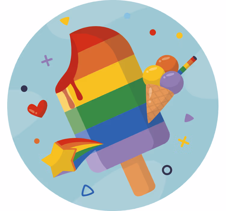 Store enrouleur pour chambre enfant glaces arc-en-ciel - TenStickers