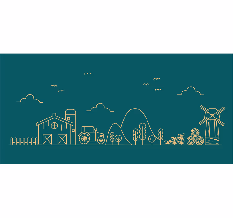Store enrouleur pour chambre enfant tracteur et ferme - TenStickers