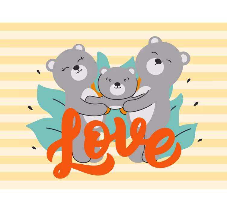 Store enrouleur pour chambre enfant trois ours mignons - TenStickers