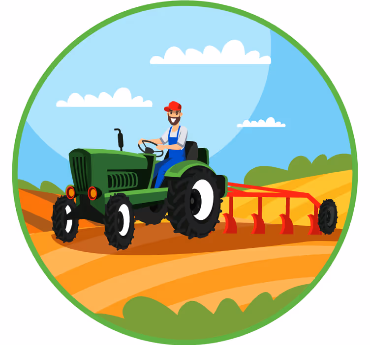 Store enrouleur pour chambre enfant tracteur de labour - TenStickers