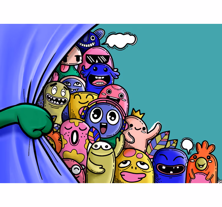Store enrouleur pour chambre enfant monstres rigolos - TenStickers