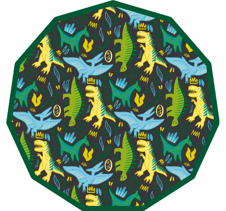 Store enrouleur pour chambre enfant motif dinosaures verts - TenStickers