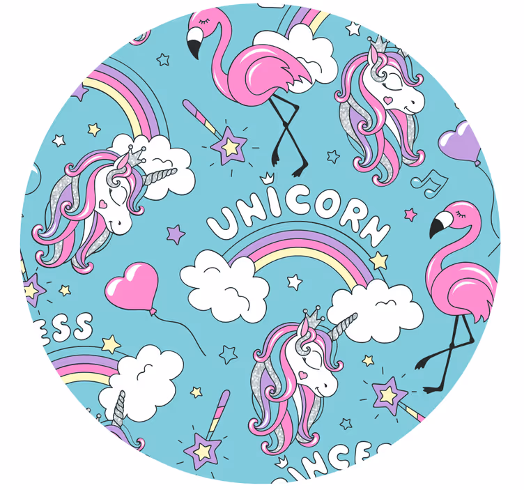 Store enrouleur pour chambre enfant motif licorne flamant - TenStickers