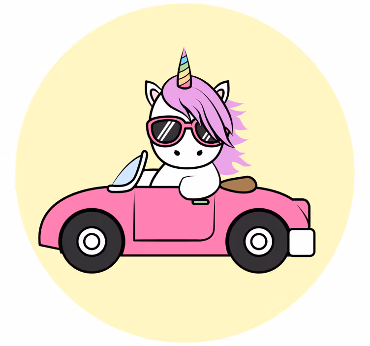 Store enrouleur pour chambre enfant licorne cool - TenStickers
