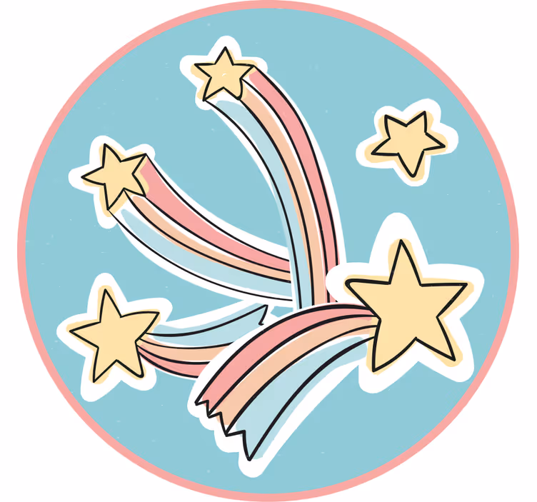Store enrouleur pour chambre enfant étoile arc-en-ciel - TenStickers