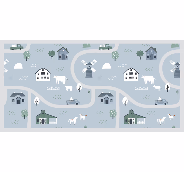 Store enrouleur pour chambre enfant rues de la ville - TenStickers