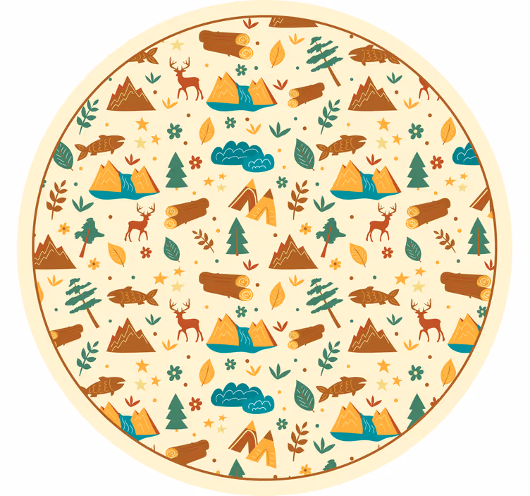 Store enrouleur pour chambre enfant camping à la main - TenStickers