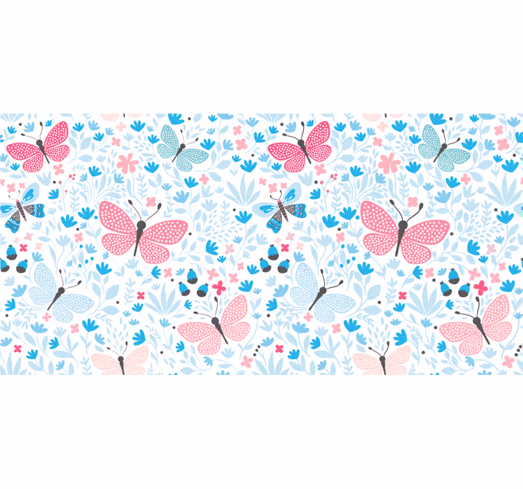 Store enrouleur pour chambre enfant motifs bleus roses - TenStickers