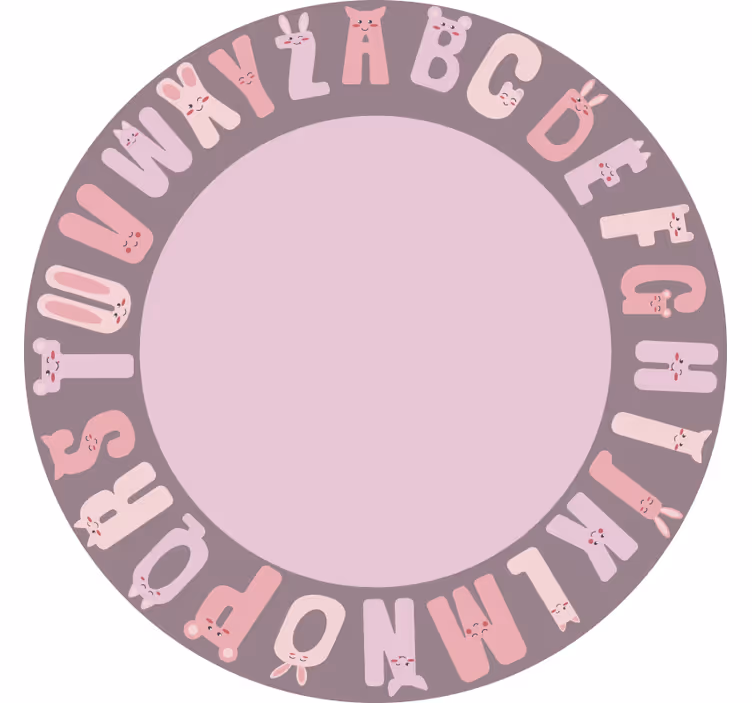 Store enrouleur pour chambre enfant alphabet rond - TenStickers