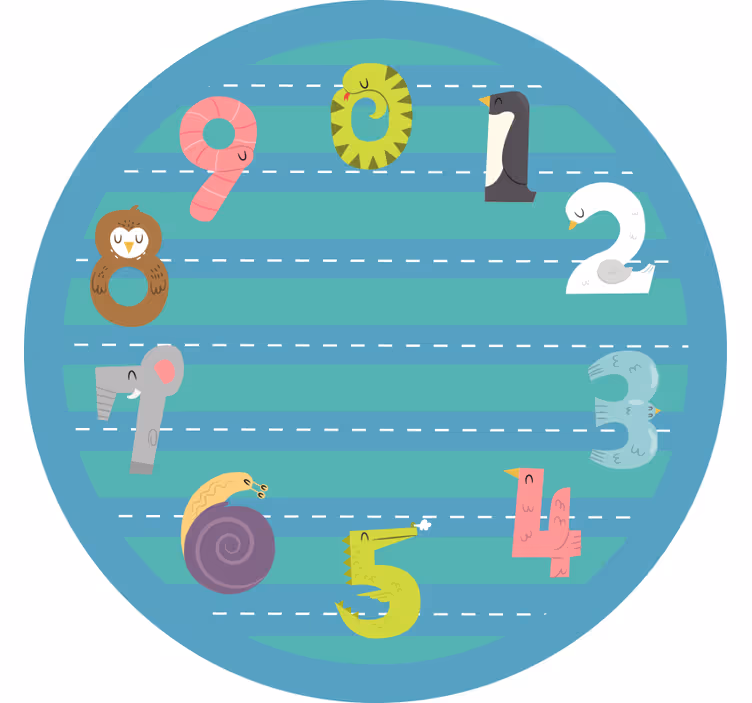 Store enrouleur pour chambre enfant numéros animaux - TenStickers