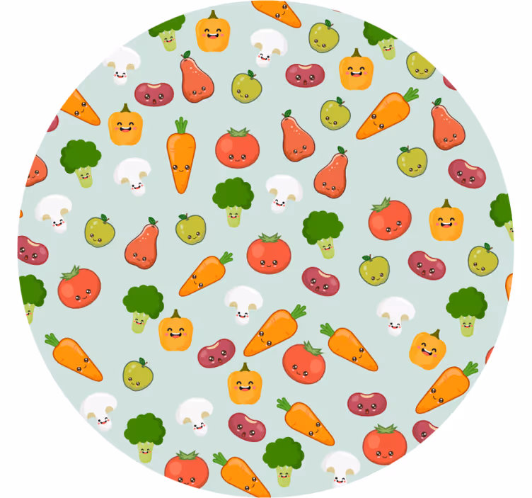 Store enrouleur pour chambre enfant légumes animés - TenStickers