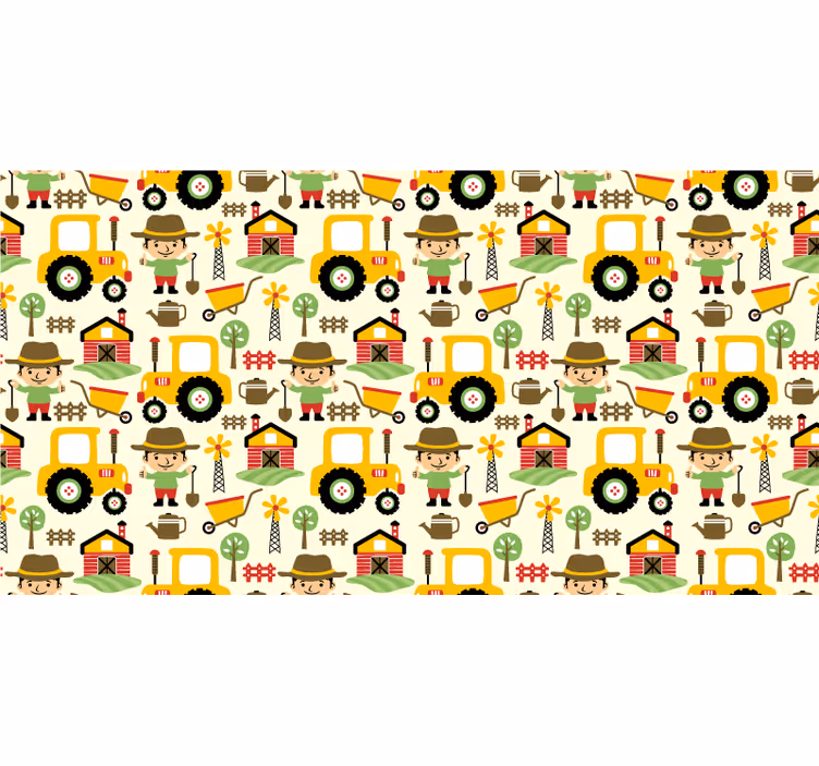 Store enrouleur pour chambre enfant motif tracteurs colorés - TenStickers
