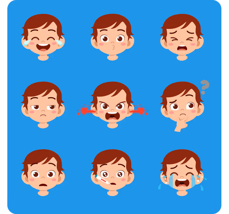 Store enrouleur pour chambre enfant Émotions d'enfants - TenStickers