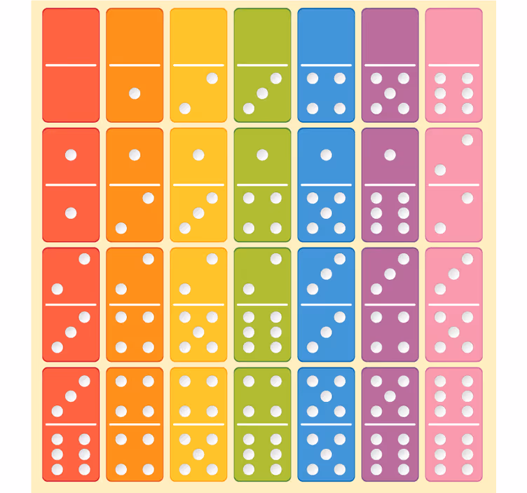Store enrouleur pour chambre enfant dominos - TenStickers
