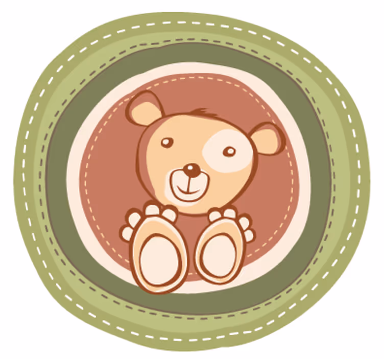 Store enrouleur pour chambre enfant ours dans un cercle - TenStickers
