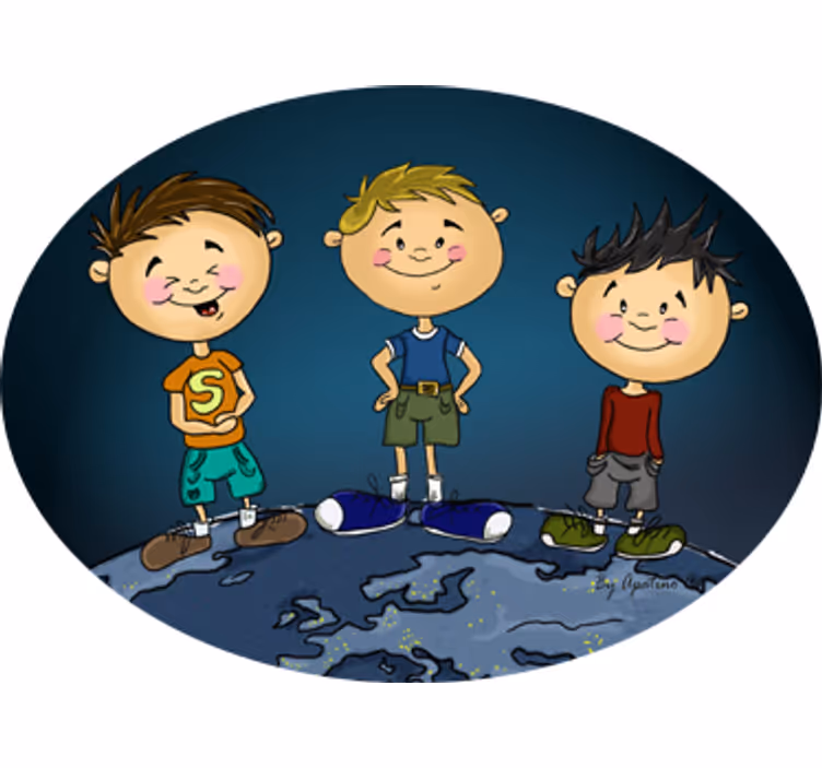 Store enrouleur pour chambre enfant sur le monde - TenStickers