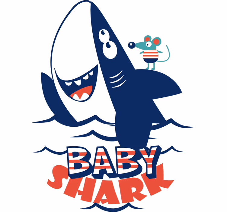 Store enrouleur pour chambre enfant requin bébé - TenStickers