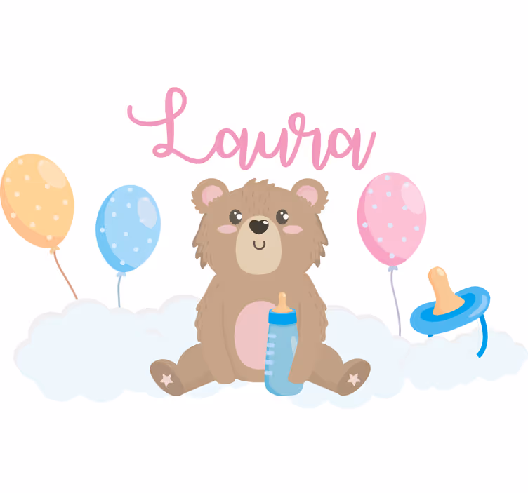 Store enrouleur pour chambre enfant ours mignon personnalisé - TenStickers