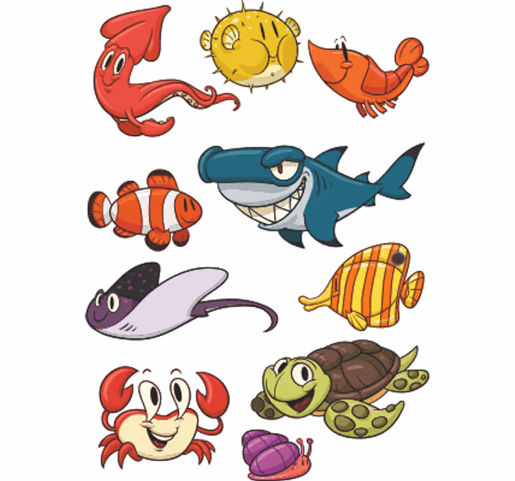 Store enrouleur pour chambre enfant poissons colorés - TenStickers