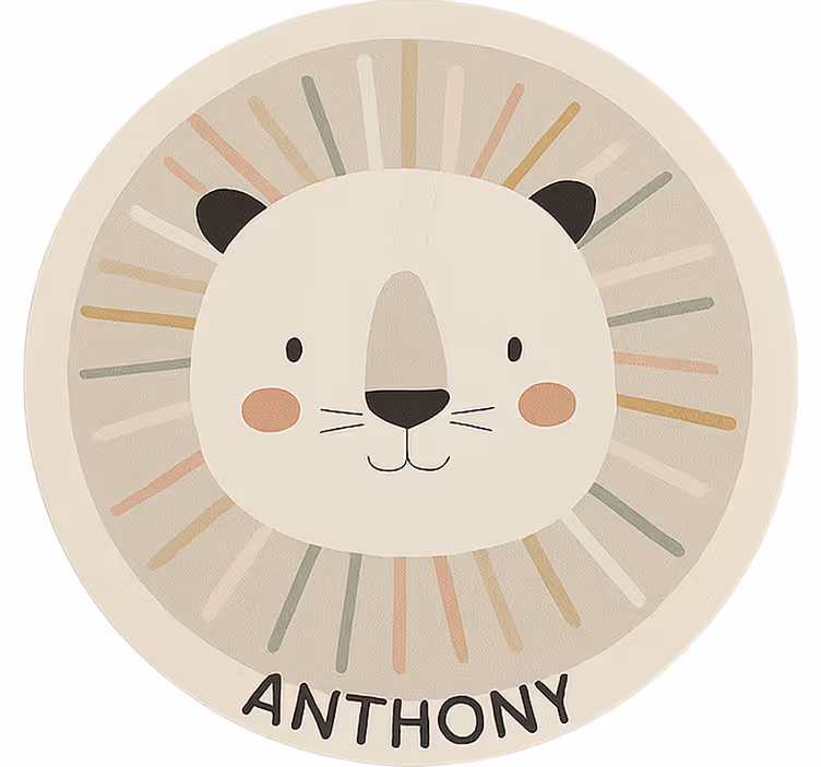Store enrouleur pour chambre enfant lion beige personnalisé - TenStickers